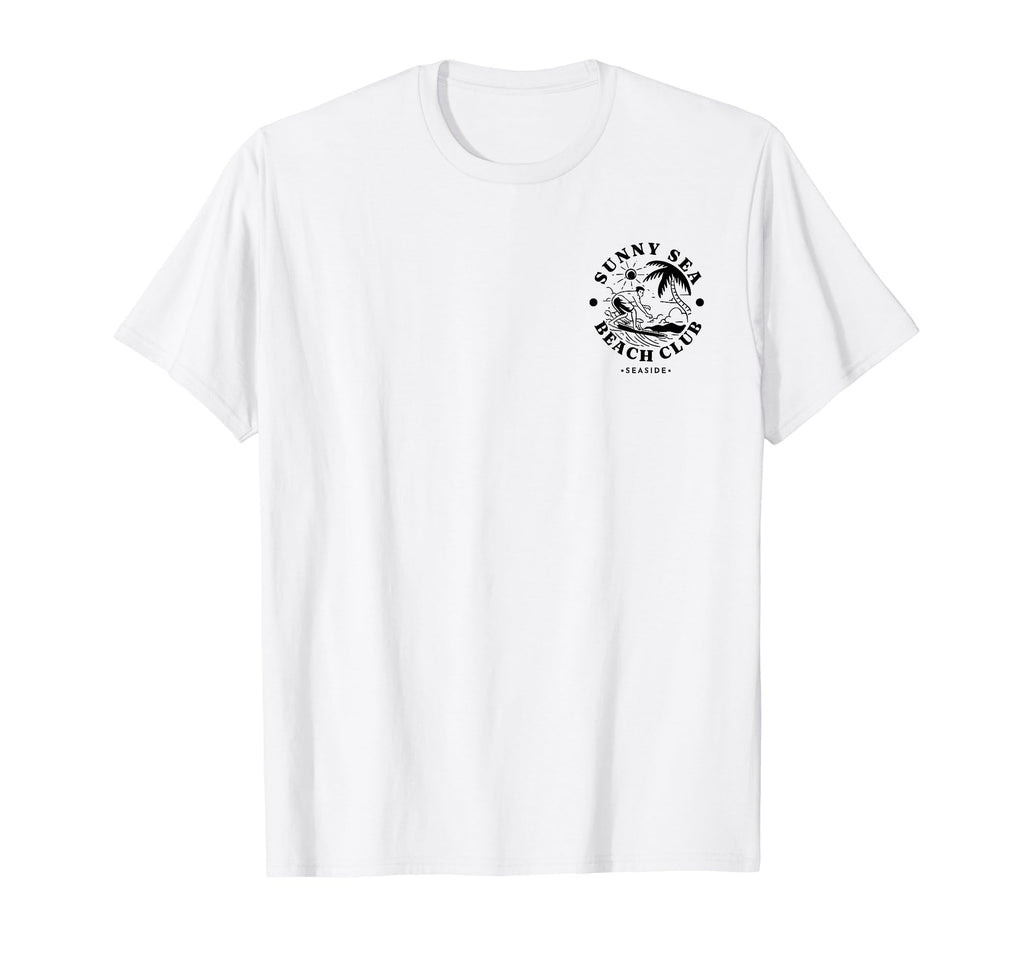 Sunny Sea Beach Club Gift Surfers T-Shirt - Aesthetic Graphic Men Women - T-Shirt, Sweatshirt, Hoodie
