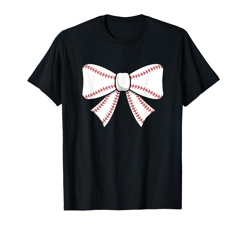 Baseball Bow Baseball Mom Mama T-Shirt - Graphic Print for Adults - T-Shirt, Sweatshirt, Hoodie