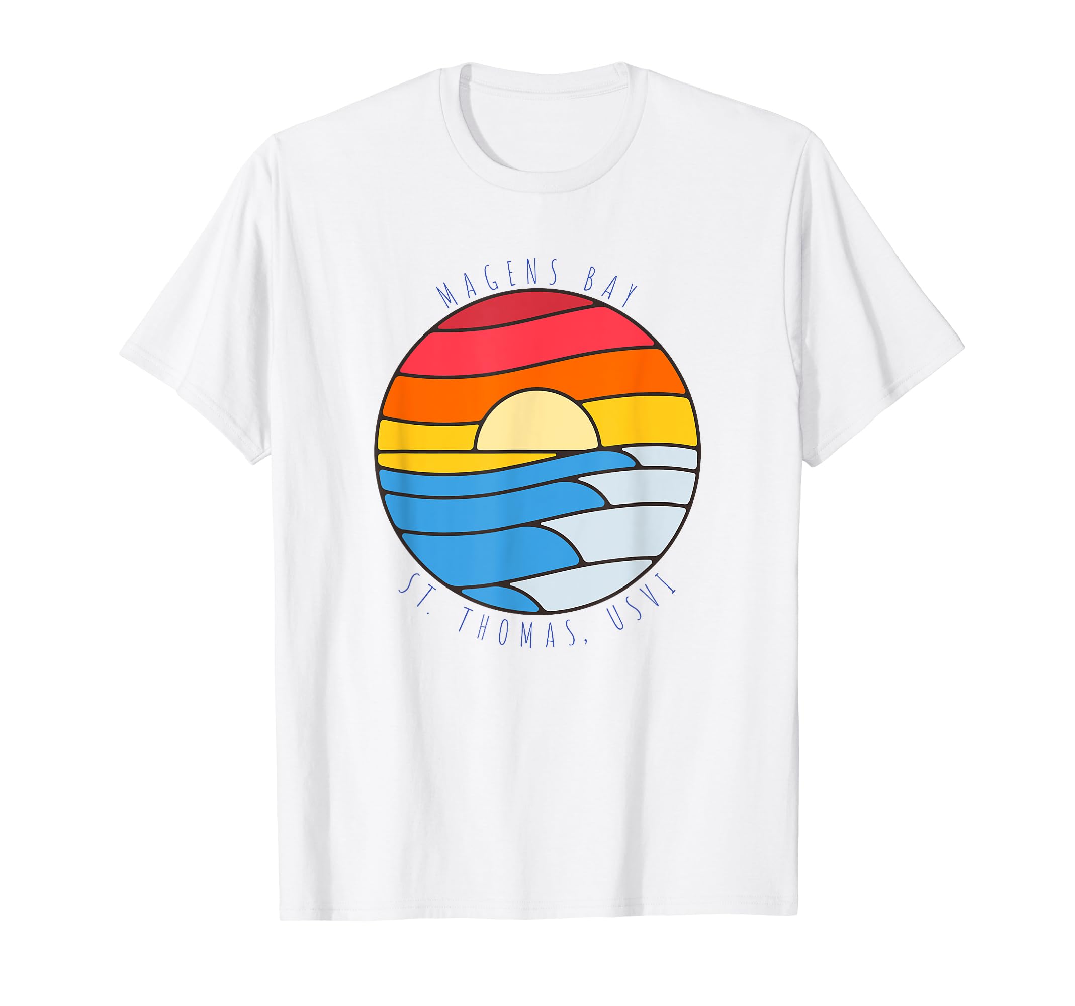 Magens Bay St Thomas Usvi Sunset T-Shirt - Minimalist Print Men Women - T-Shirt, Sweatshirt, Hoodie