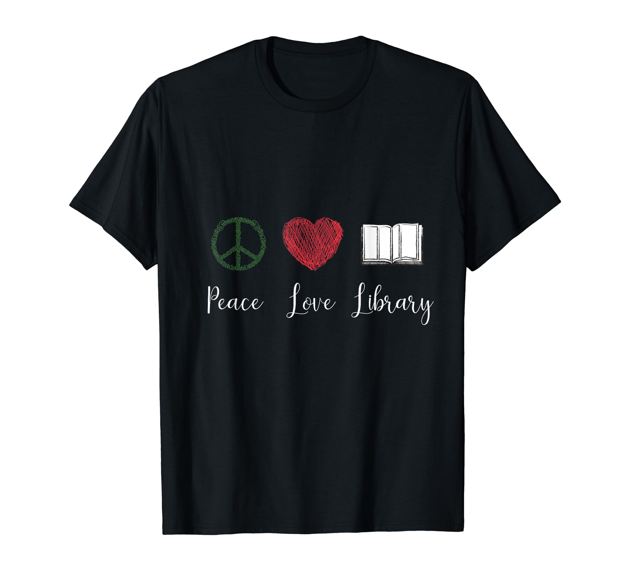Peace Love Library Hippie Gift Lovers T-Shirt - Streetwear Style Men Women - T-Shirt, Sweatshirt, Hoodie