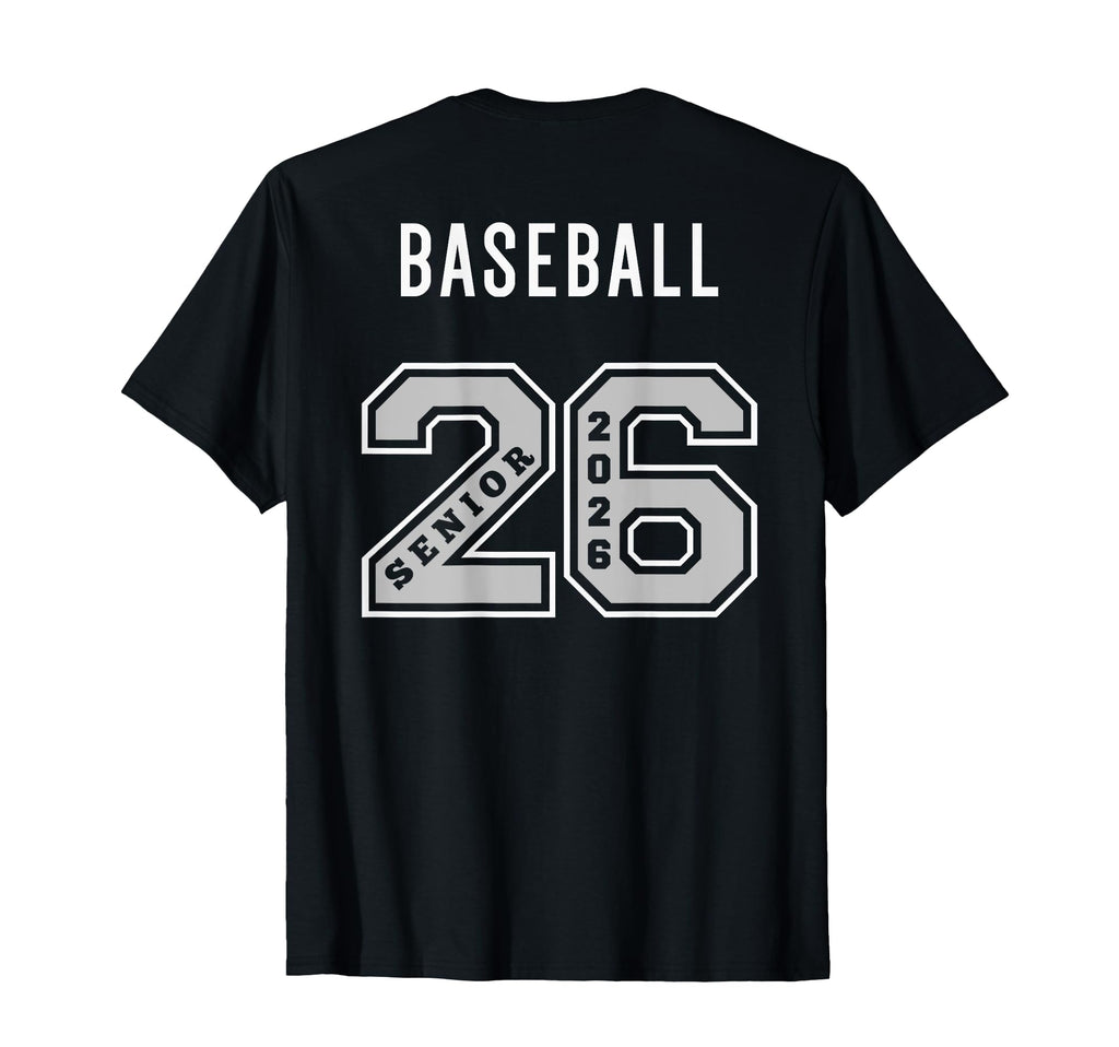 Baseball Senior 2026 Back Baseball T-Shirt - Custom Art Print for Adults - T-Shirt, Sweatshirt, Hoodie
