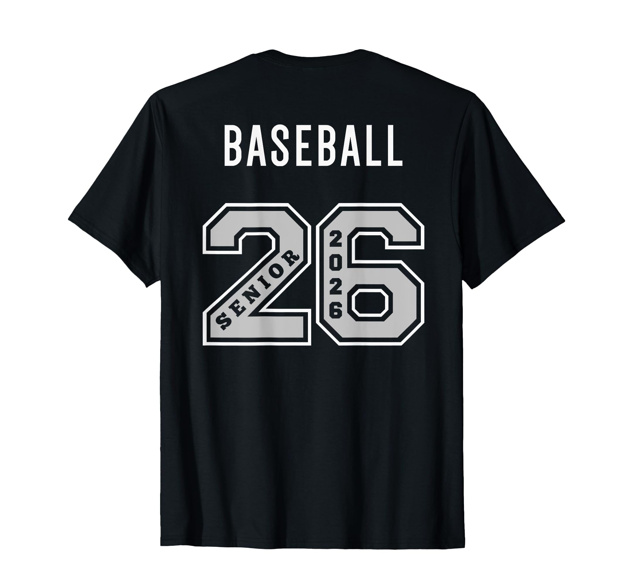 Baseball Senior 2026 Back Baseball T-Shirt - Custom Art Print for Adults - T-Shirt, Sweatshirt, Hoodie