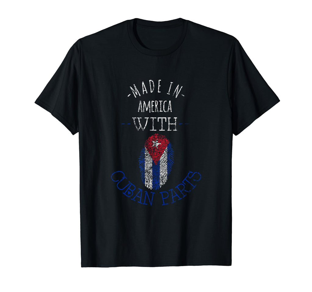 Cuban Distressed Made America W T-Shirt - Custom Art Print for Adults - T-Shirt, Sweatshirt, Hoodie