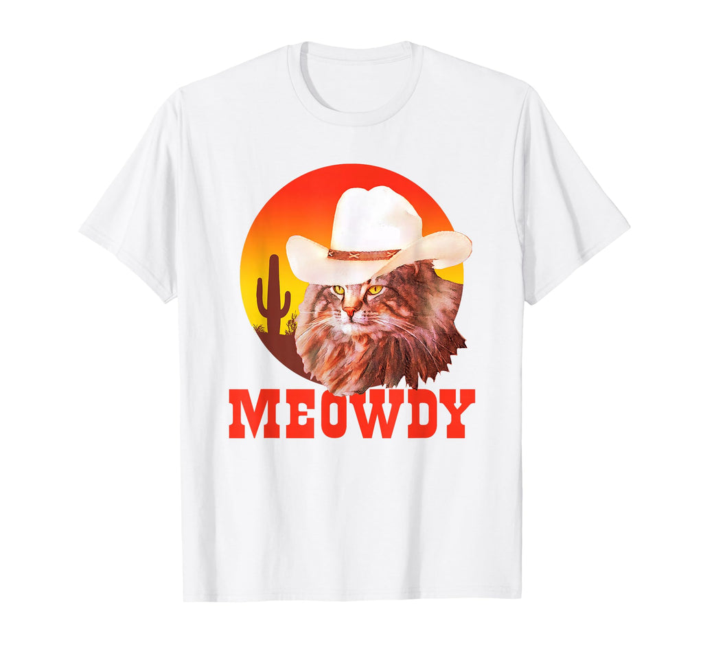 Meowdy Funny Country Music Cat T-Shirt - Casual Everyday Wear Unisex - T-Shirt, Sweatshirt, Hoodie