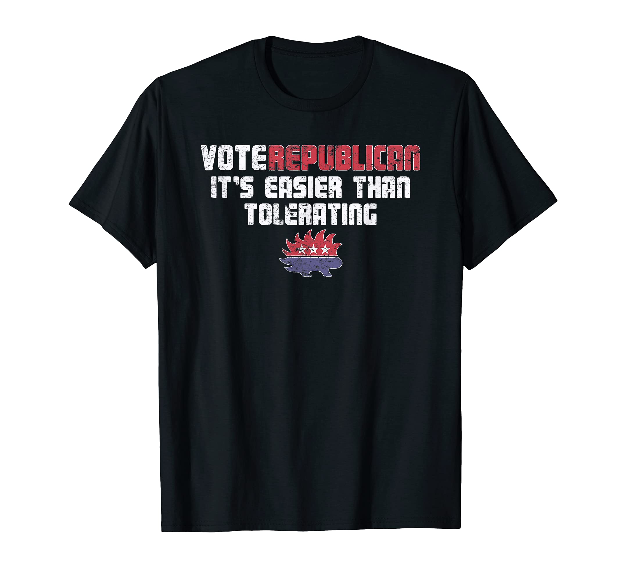 Distressed Libertarian Funny Vote T-Shirt - Casual Everyday Wear Men Women - T-Shirt, Sweatshirt, Hoodie