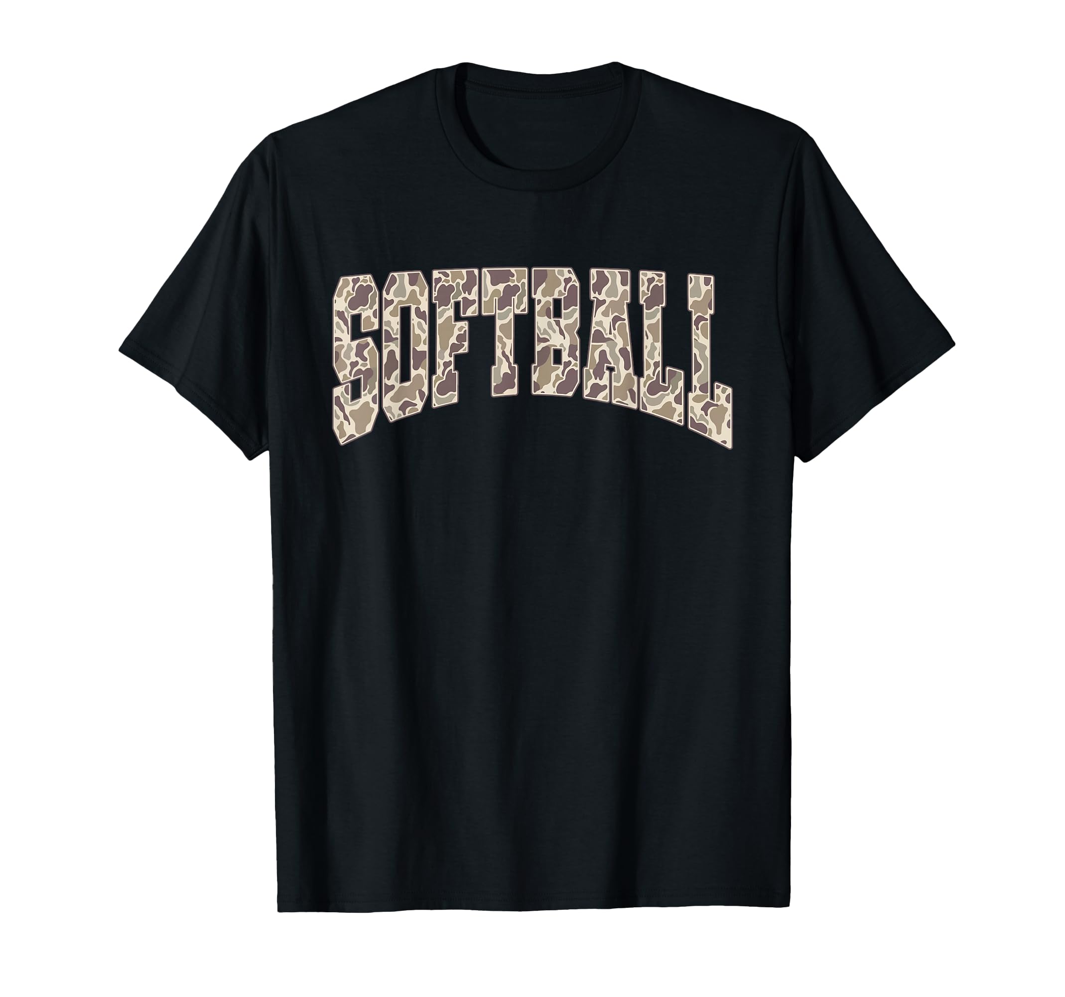 Camo Game Day Softball Season T-Shirt - Aesthetic Graphic for Adults - T-Shirt, Sweatshirt, Hoodie