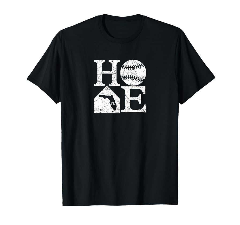 Baseball Home Florida State Outline T-Shirt - Aesthetic Graphic for Adults - T-Shirt, Sweatshirt, Hoodie