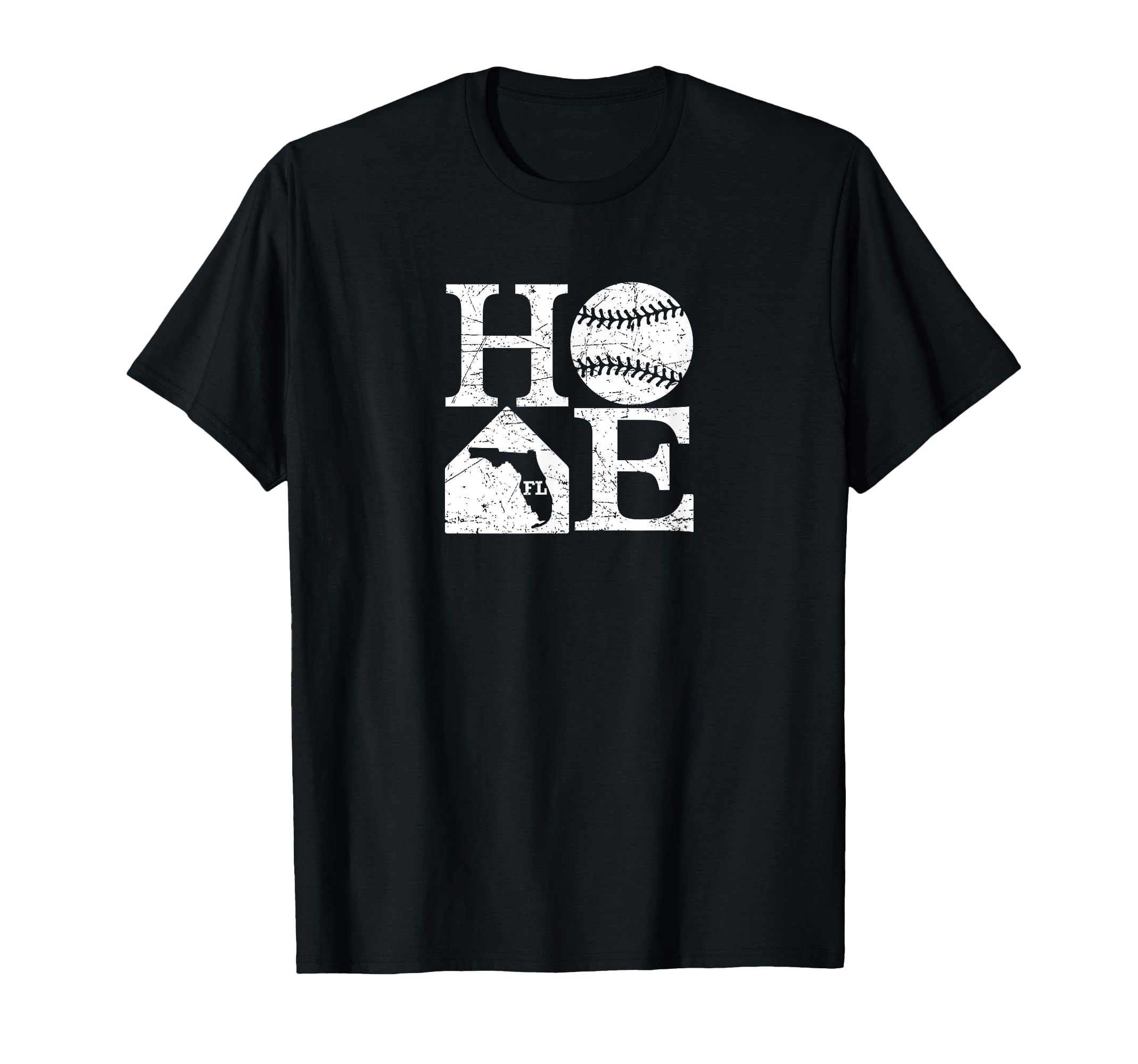 Baseball Home Florida State Outline T-Shirt - Aesthetic Graphic for Adults - T-Shirt, Sweatshirt, Hoodie