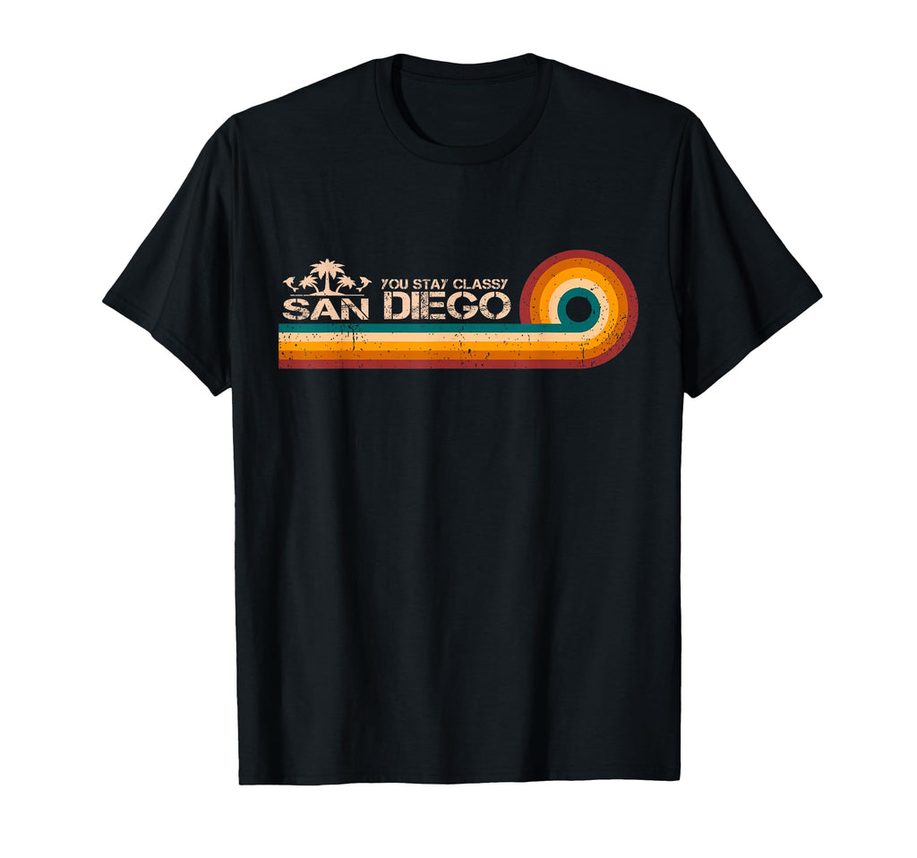 You Stay Classy San Diego Stripes T-Shirt - Aesthetic Graphic for Adults - T-Shirt, Sweatshirt, Hoodie