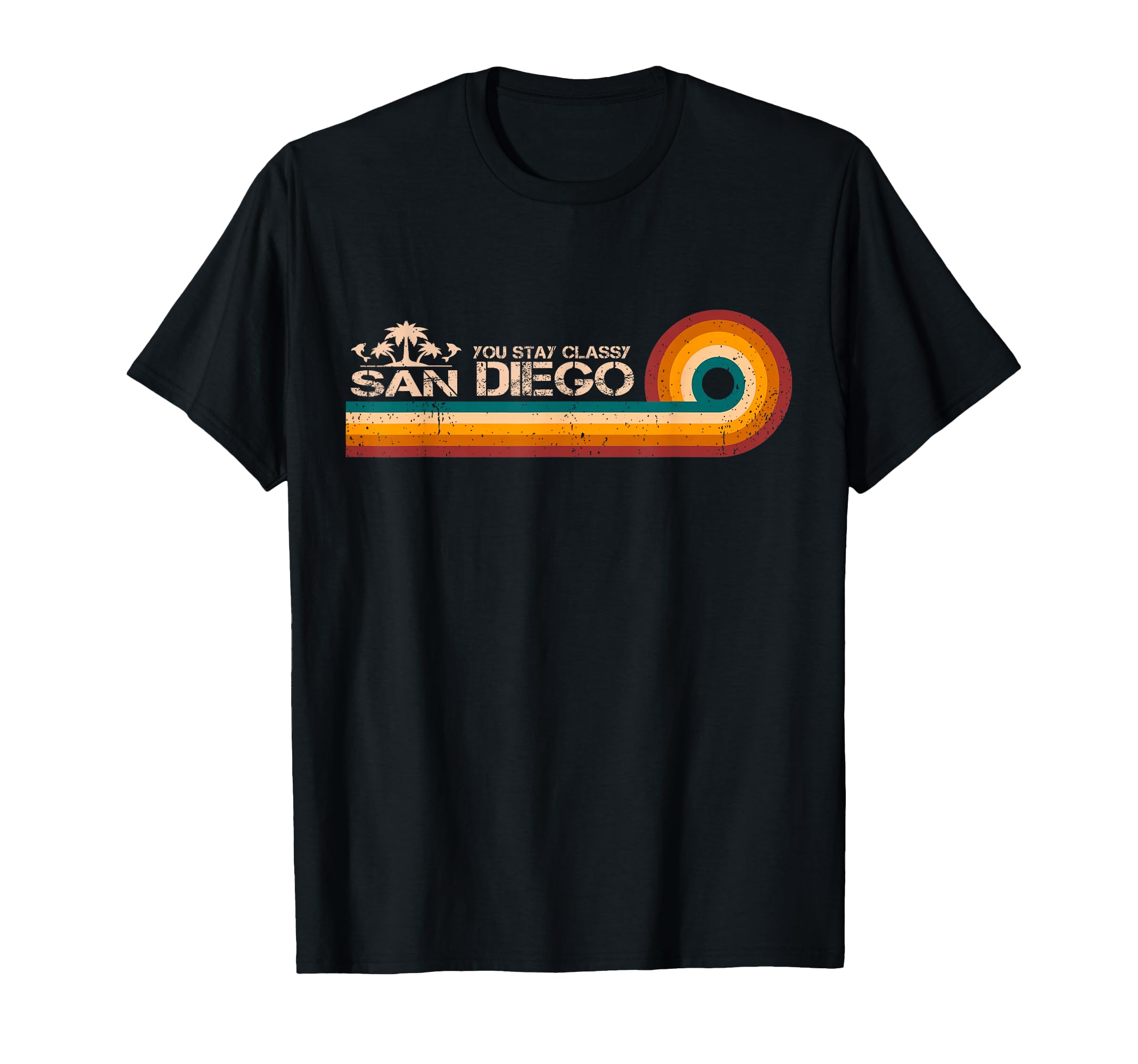 You Stay Classy San Diego Stripes T-Shirt - Aesthetic Graphic for Adults - T-Shirt, Sweatshirt, Hoodie