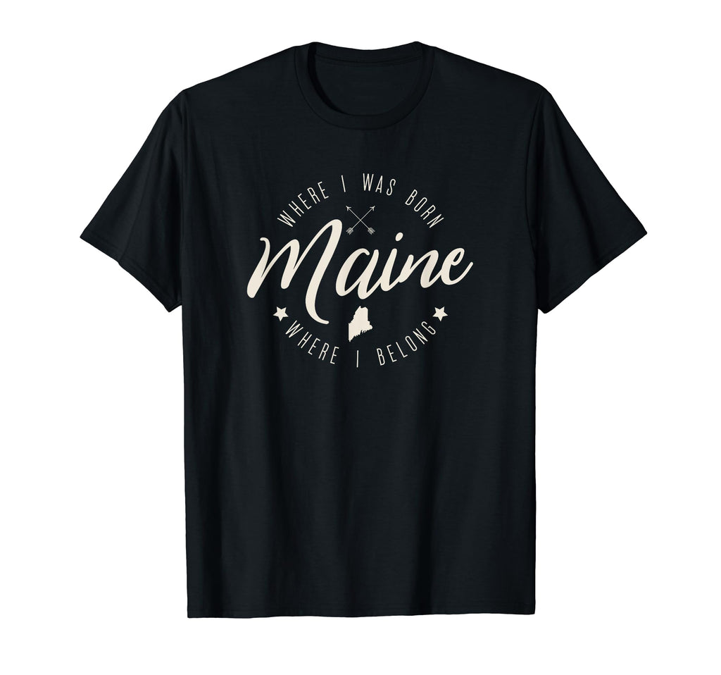 Maine Distressed Boho Belong T-Shirt - Novelty Apparel Men Women - T-Shirt, Sweatshirt, Hoodie