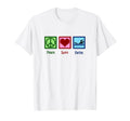 Peace Love Swim Swimming Swim Team T-Shirt - Casual Everyday Wear Unisex - T-Shirt, Sweatshirt, Hoodie