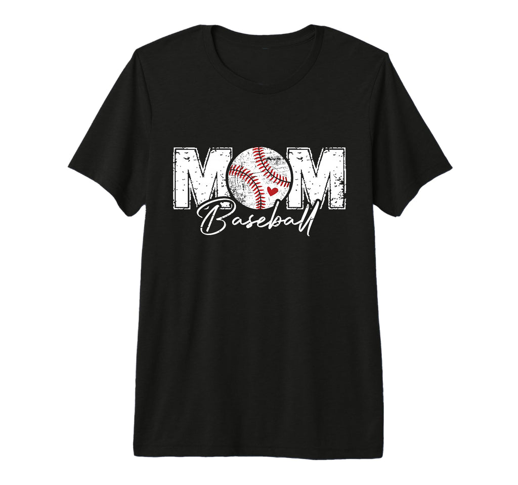 Baseball Mom Mothers Day Tri Blend T-Shirt - Trendy Graphic for Adults - T-Shirt, Sweatshirt, Hoodie