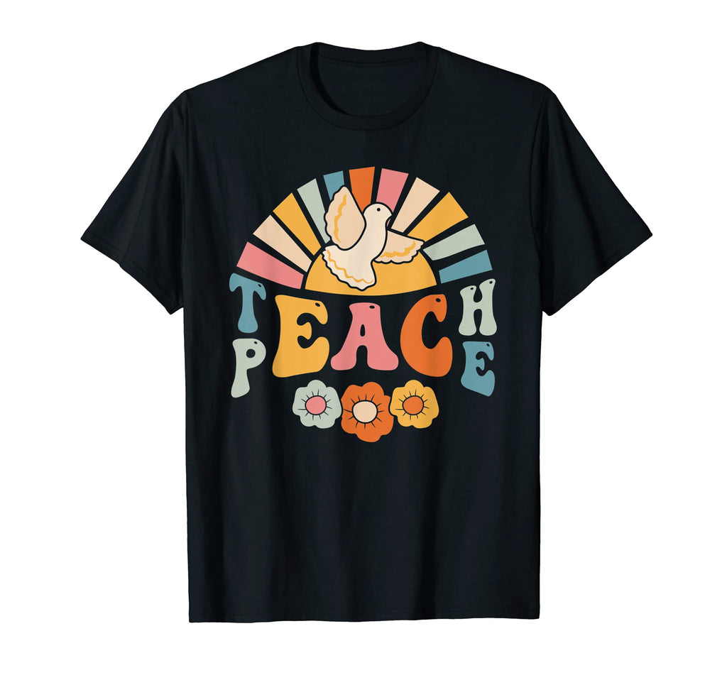 Teach Peace Back To School Teach Love T-Shirt - Novelty Apparel Men Women - T-Shirt, Sweatshirt, Hoodie