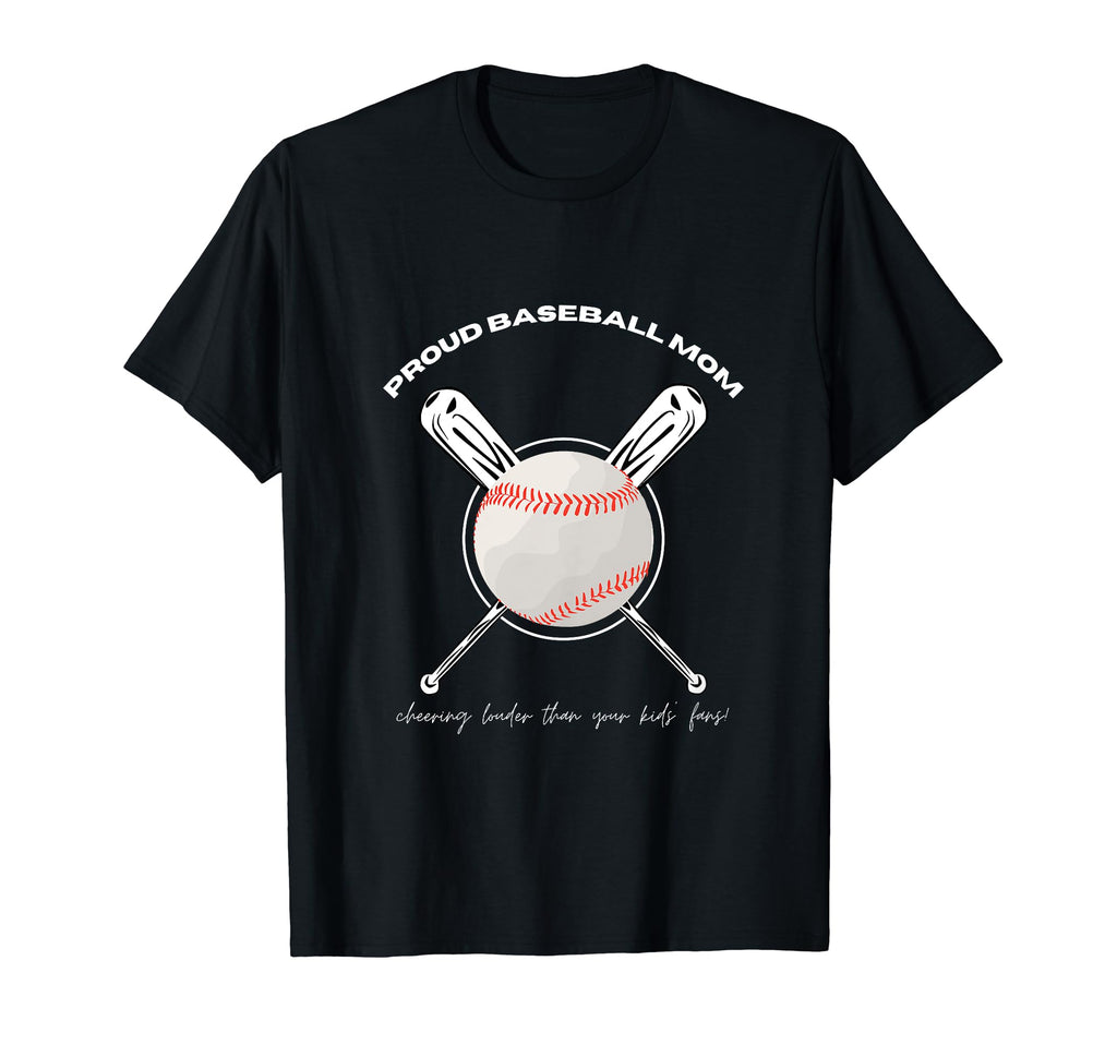 Proud Baseball Mom T-Shirt - Aesthetic Graphic for Adults - T-Shirt, Sweatshirt, Hoodie