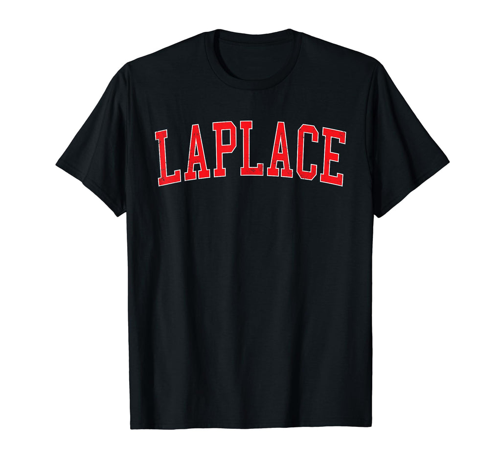 Laplace La Distressed Red Varsity T-Shirt - Custom Art Print Unisex - T-Shirt, Sweatshirt, Hoodie