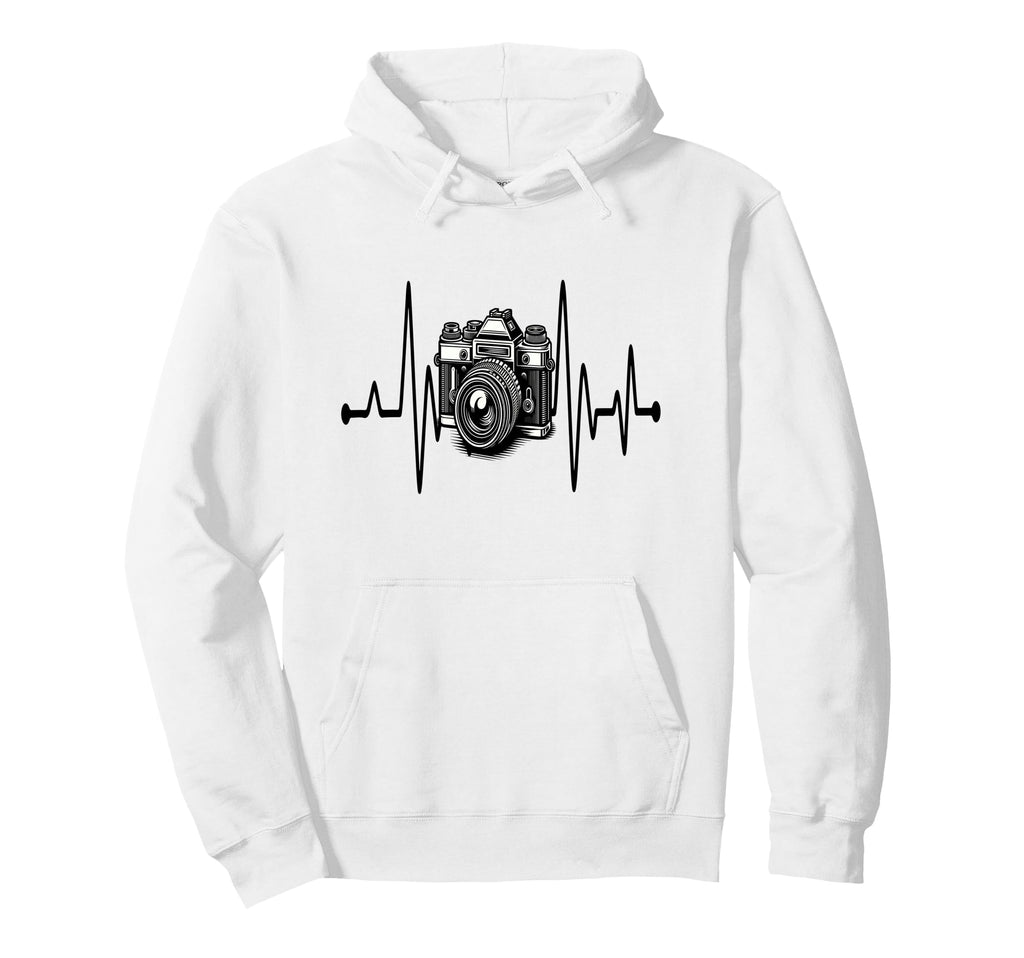 Womens Funny Camera Heartbeat Hoodie - Streetwear Style Men Women - T-Shirt, Sweatshirt, Hoodie