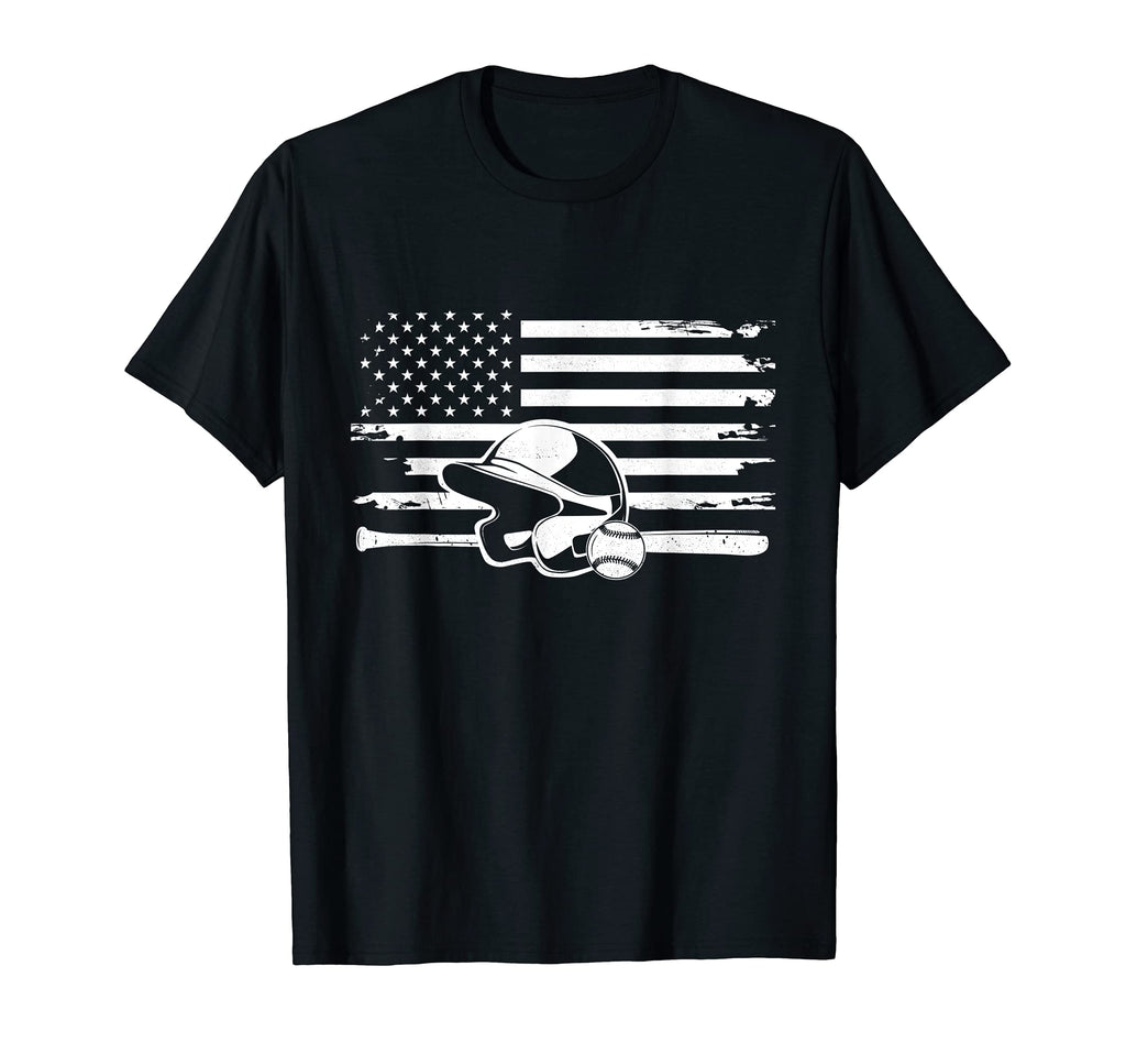 American Flag Baseball Baseball T-Shirt - Trendy Graphic Unisex - T-Shirt, Sweatshirt, Hoodie