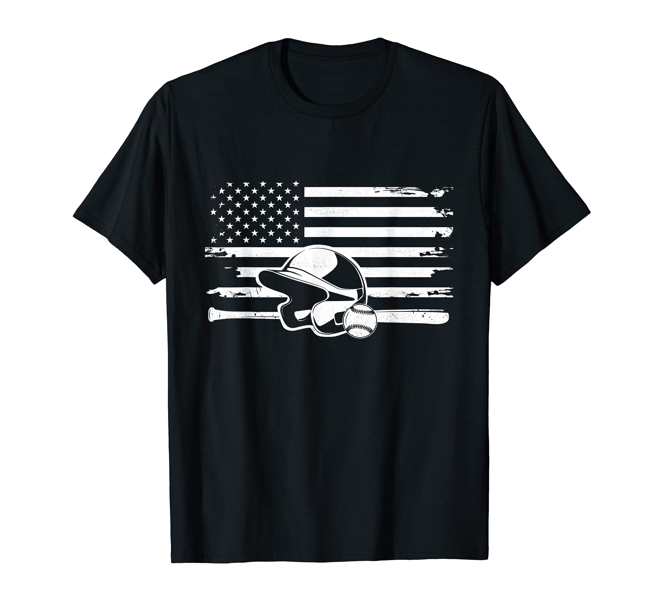 American Flag Baseball Baseball T-Shirt - Trendy Graphic Unisex - T-Shirt, Sweatshirt, Hoodie