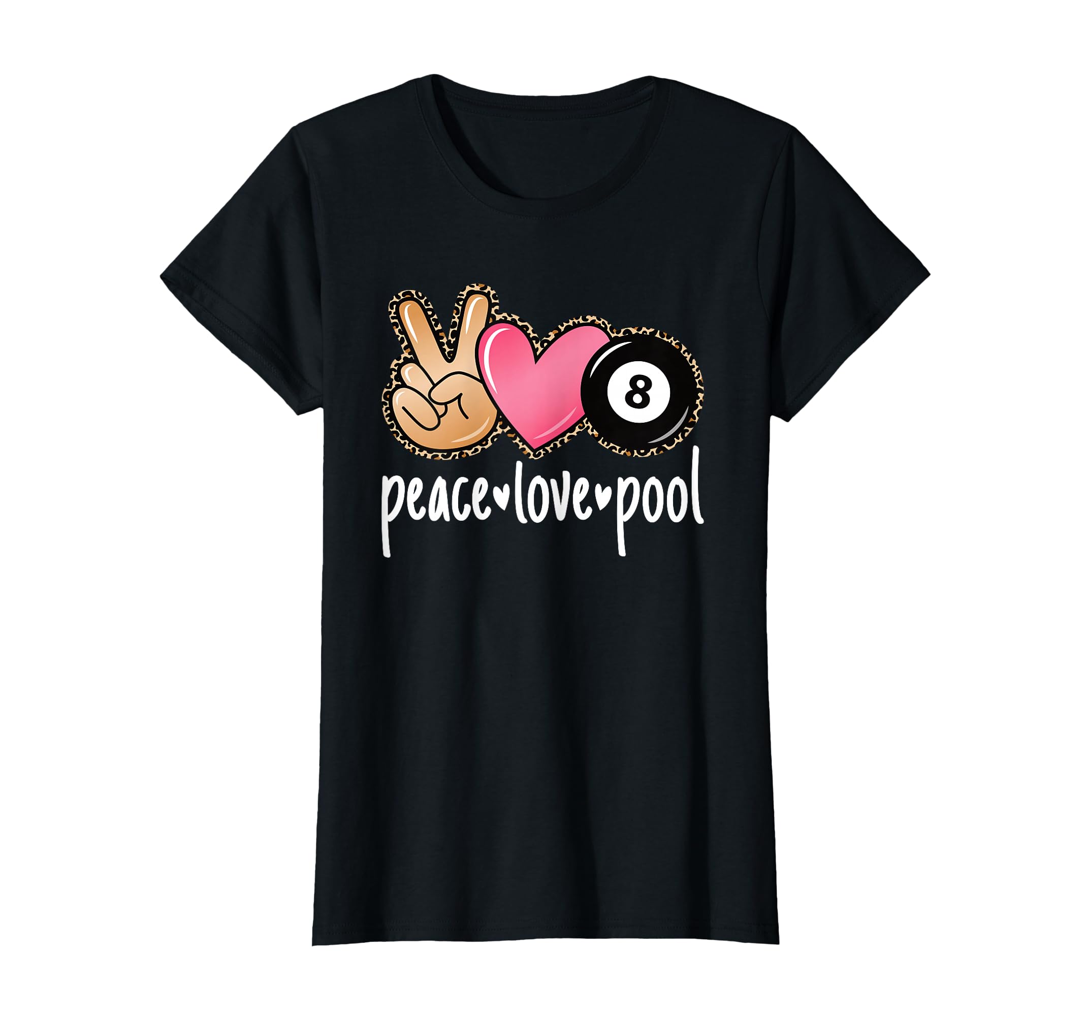 Peace Love Pool Billiard Pool Lover T-Shirt - Aesthetic Graphic Men Women - T-Shirt, Sweatshirt, Hoodie