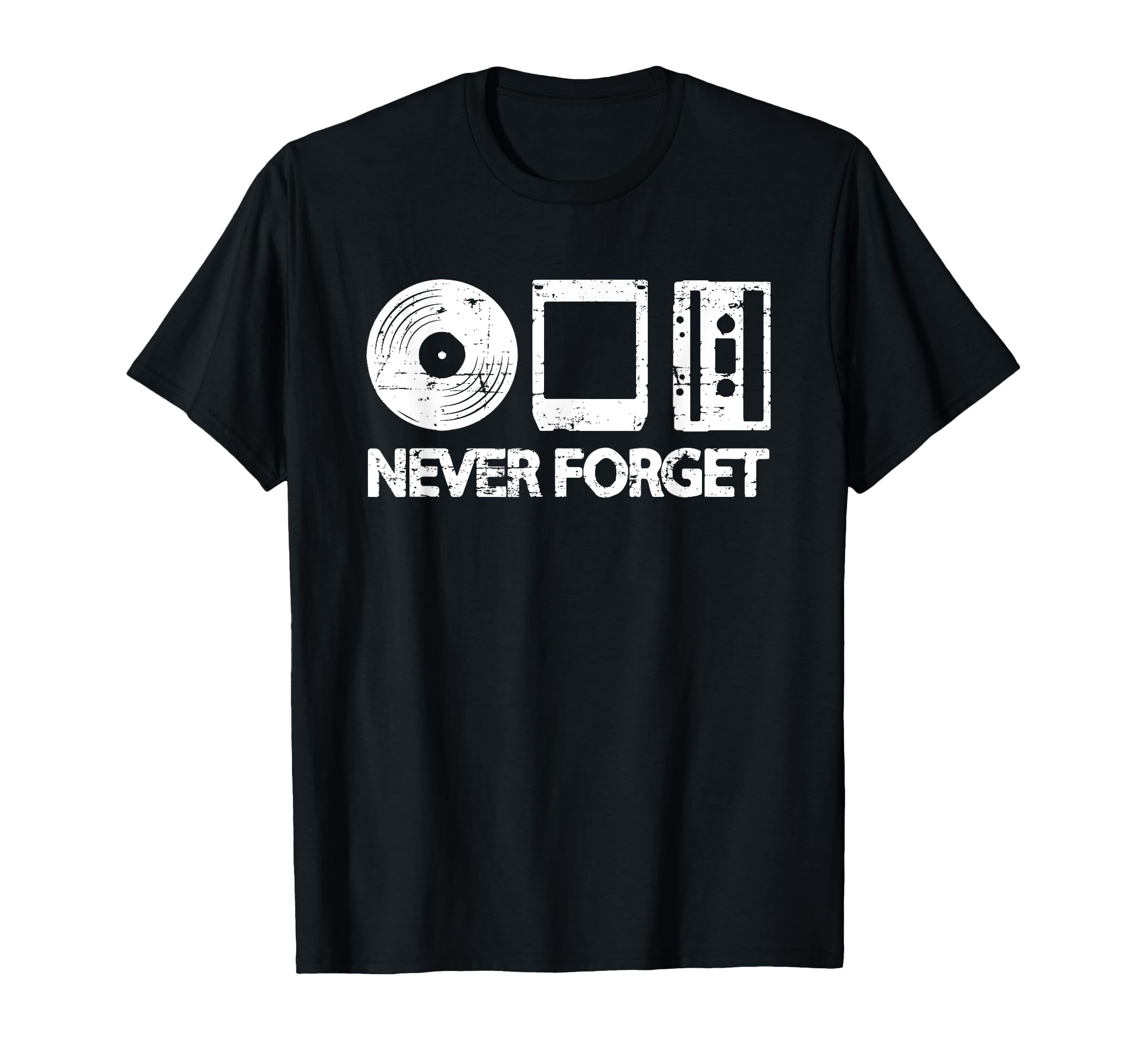 Never Forget Record 8 Track Cassette Tape T-Shirt - Unique Graphic Unisex - T-Shirt, Sweatshirt, Hoodie