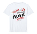 Personalized Baseball Heart Aunt T-Shirt - Fun Novelty Design for Adults - T-Shirt, Sweatshirt, Hoodie