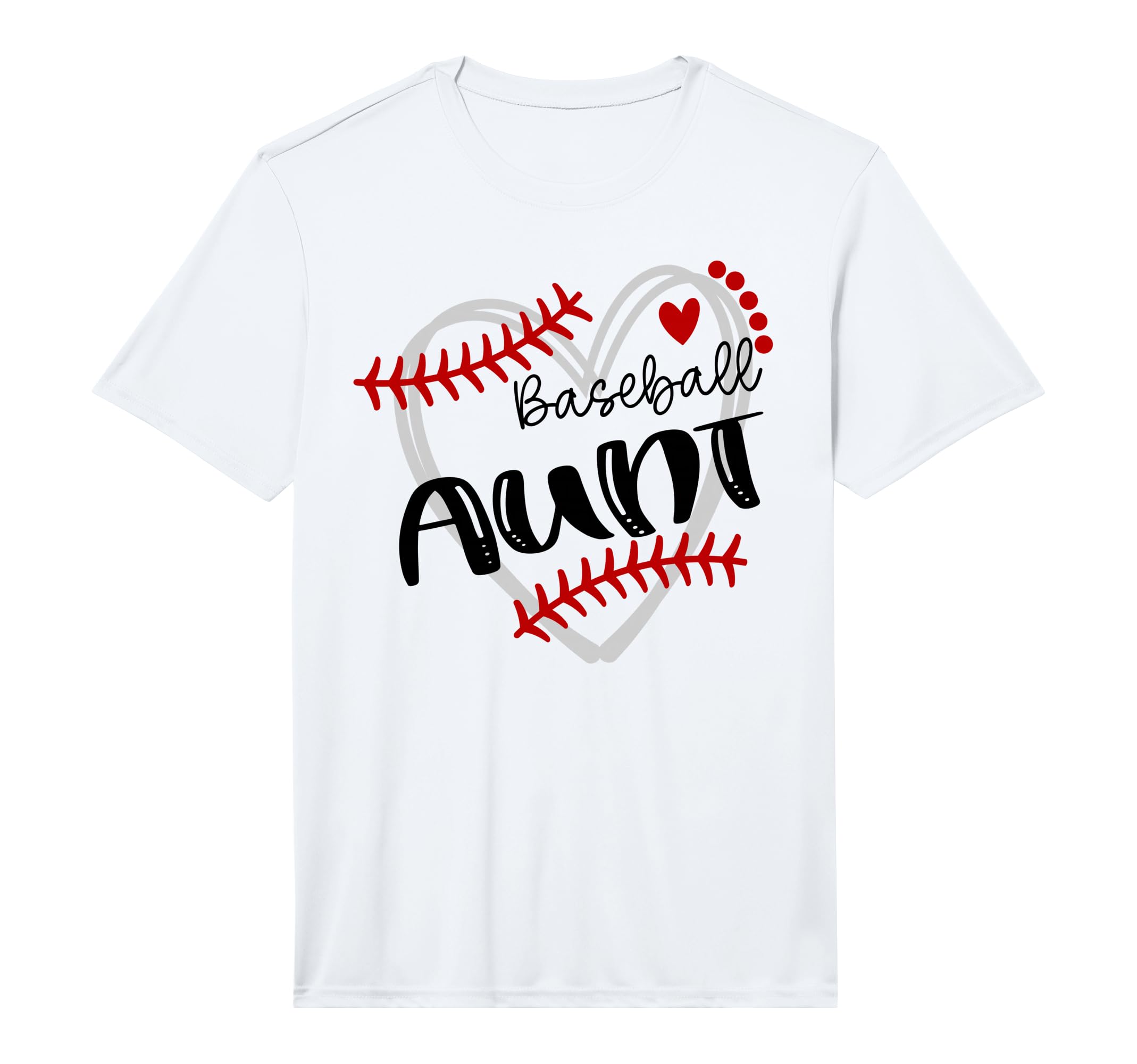 Personalized Baseball Heart Aunt T-Shirt - Fun Novelty Design for Adults - T-Shirt, Sweatshirt, Hoodie