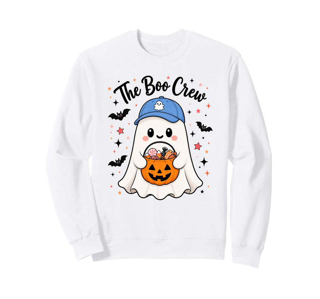 Funny Boo Crew Dad Ghost Baseball Cap Sweatshirt - Minimalist Print Unisex - T-Shirt, Sweatshirt, Hoodie