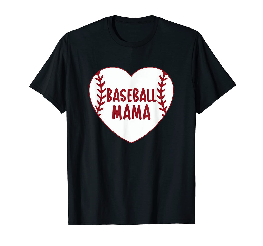 Baseball Mama Heart Baseball Mom T-Shirt - Trendy Graphic for Adults - T-Shirt, Sweatshirt, Hoodie