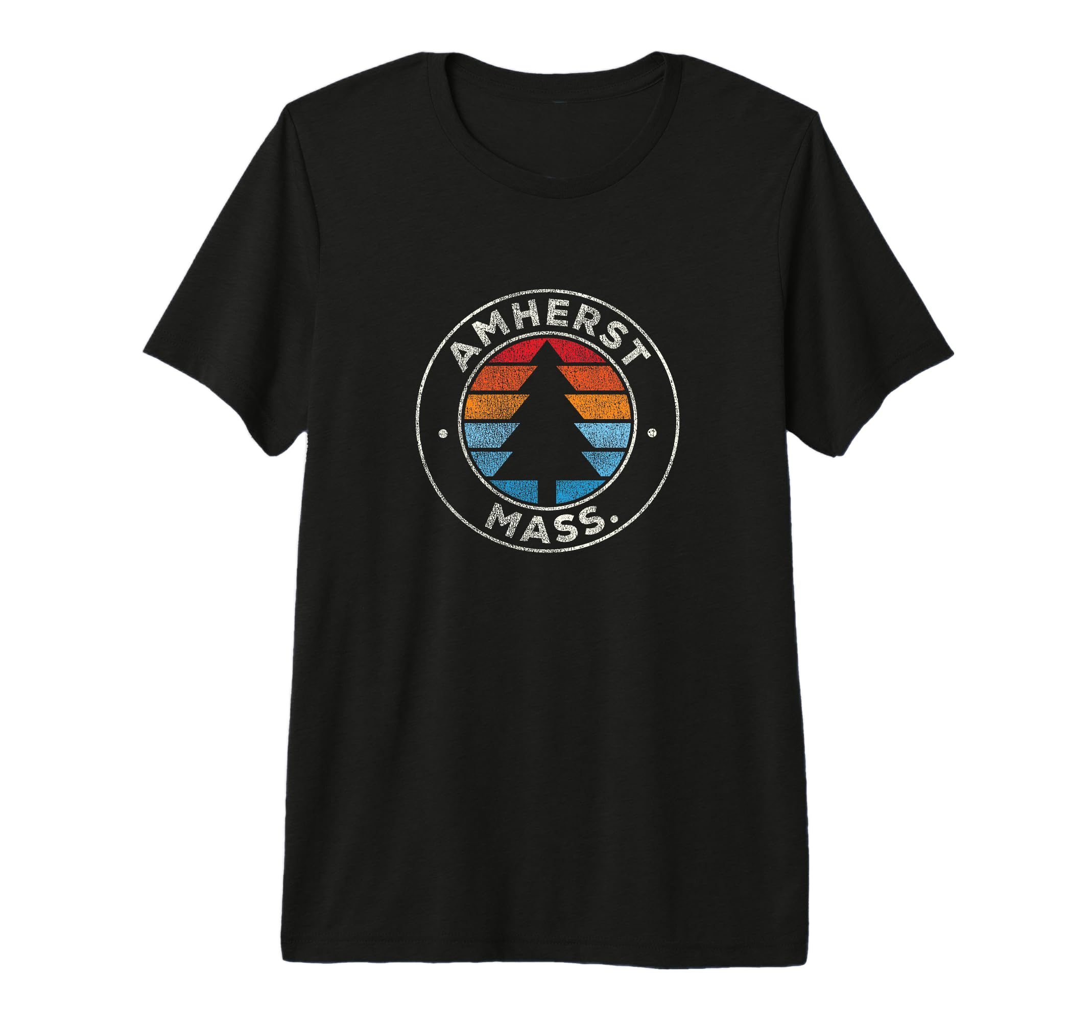 Amherst Massachusetts Ma 70S Tri Blend T-Shirt - Trendy Graphic Men Women - T-Shirt, Sweatshirt, Hoodie