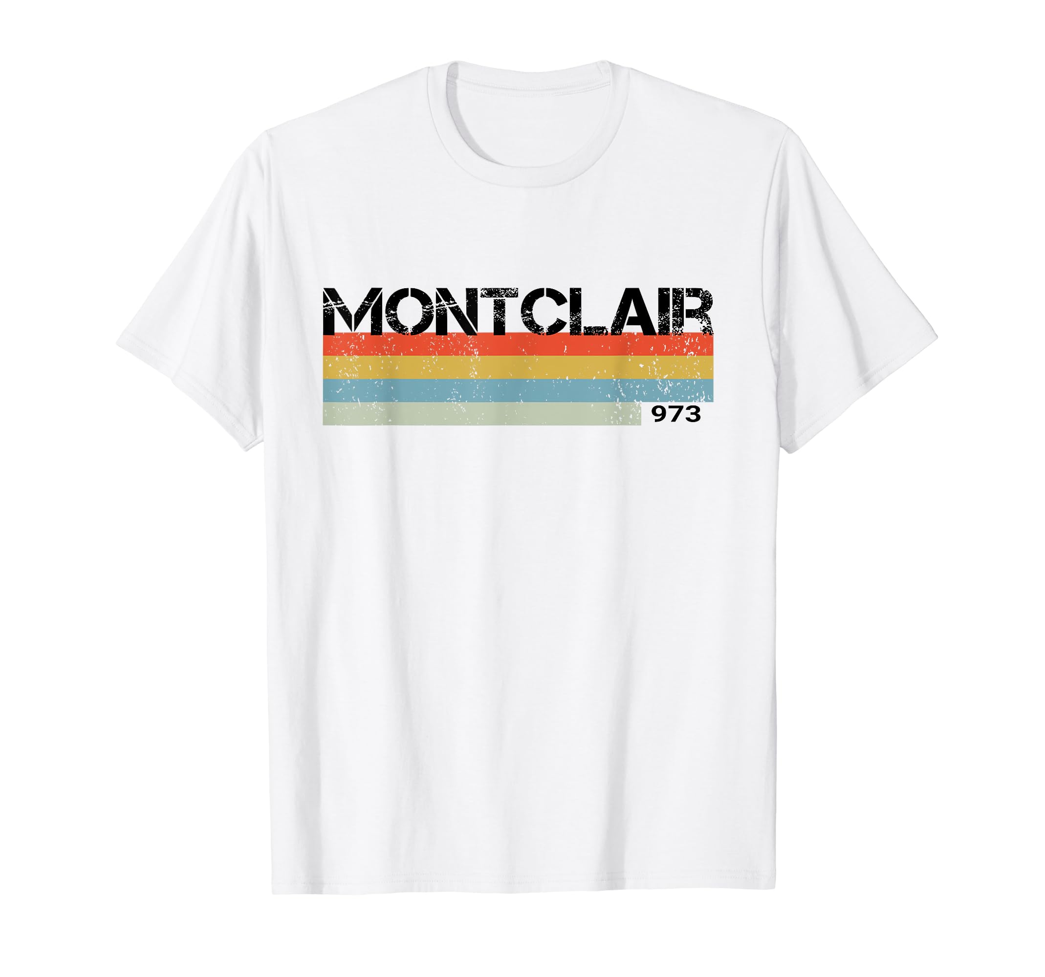Montclair Nj Area Code 973 Stripes T-Shirt - Aesthetic Graphic for Adults - T-Shirt, Sweatshirt, Hoodie