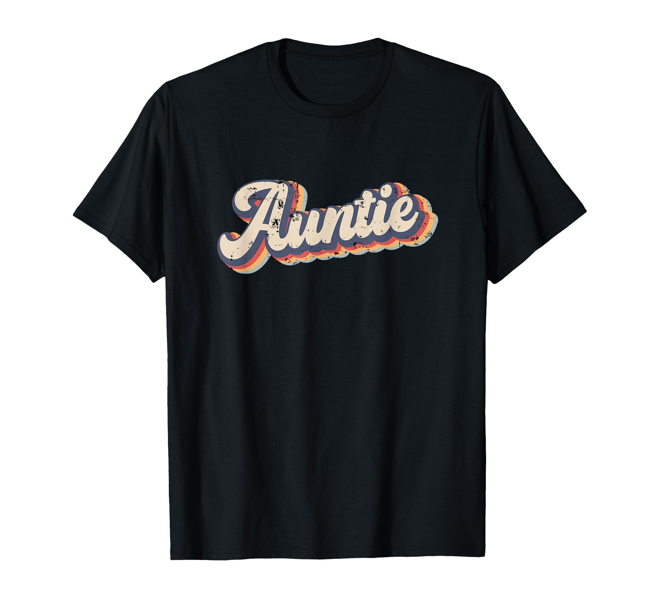 Auntie Rainbow Distressed T-Shirt - Unique Graphic for Adults - T-Shirt, Sweatshirt, Hoodie