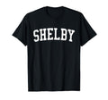 Shelby Nc Distressed White Varsity T-Shirt - Trendy Graphic for Adults - T-Shirt, Sweatshirt, Hoodie
