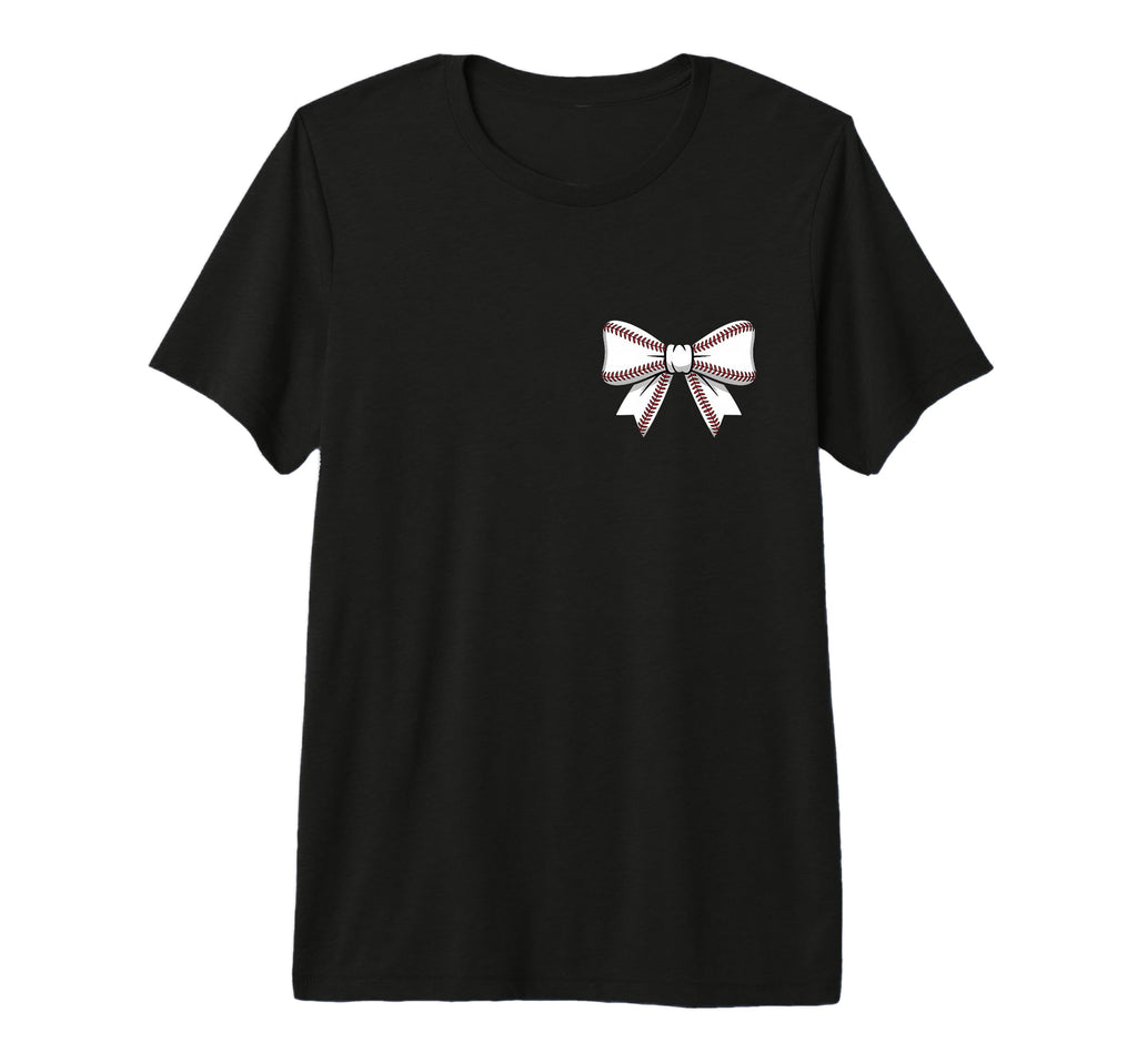 Baseball Bow Baseball Mom Mama Tri T-Shirt - Streetwear Style for Adults - T-Shirt, Sweatshirt, Hoodie