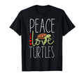 Sea Turtle Tortoise Peace Love Turtles T-Shirt - Custom Art Print Men Women - T-Shirt, Sweatshirt, Hoodie