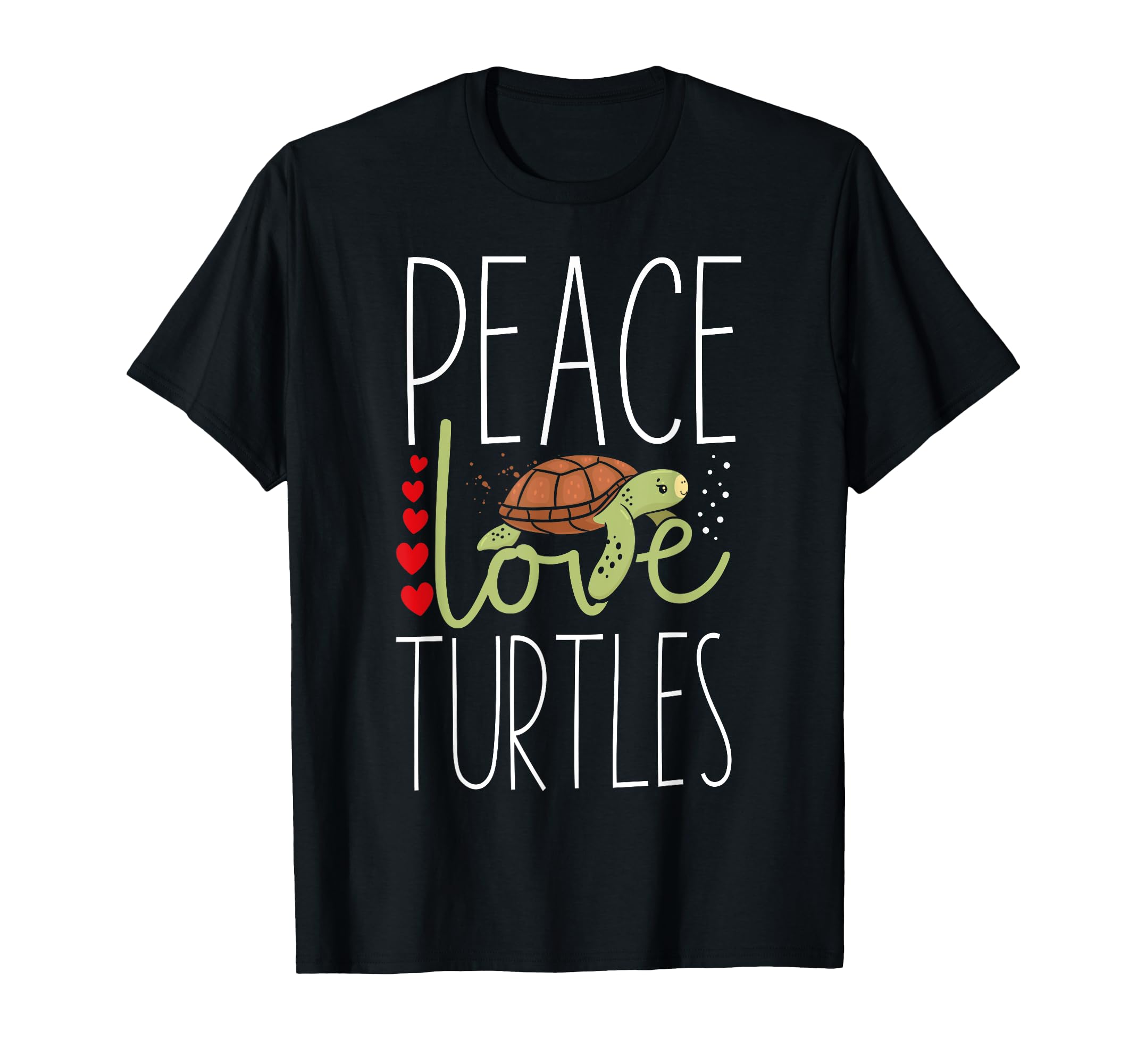 Sea Turtle Tortoise Peace Love Turtles T-Shirt - Custom Art Print Men Women - T-Shirt, Sweatshirt, Hoodie