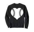 Baseball Heart Mom Dad Funny Sweatshirt - Aesthetic Graphic Men Women - T-Shirt, Sweatshirt, Hoodie