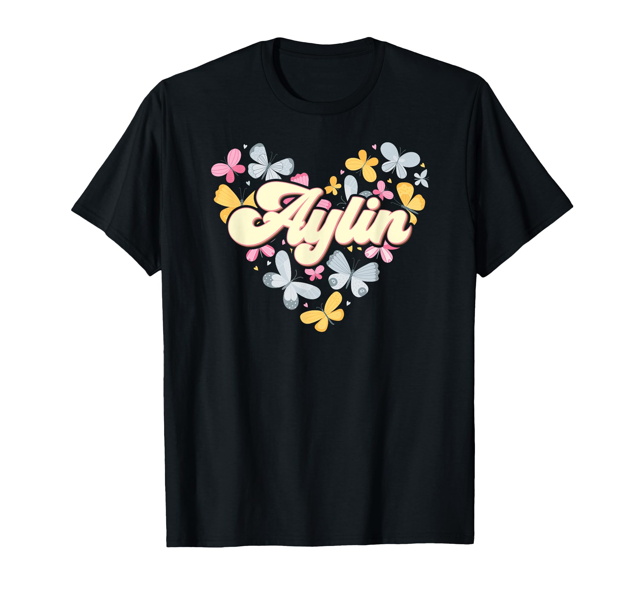 Aylin Butterfly First Name Name T-Shirt - Graphic Print for Adults - T-Shirt, Sweatshirt, Hoodie