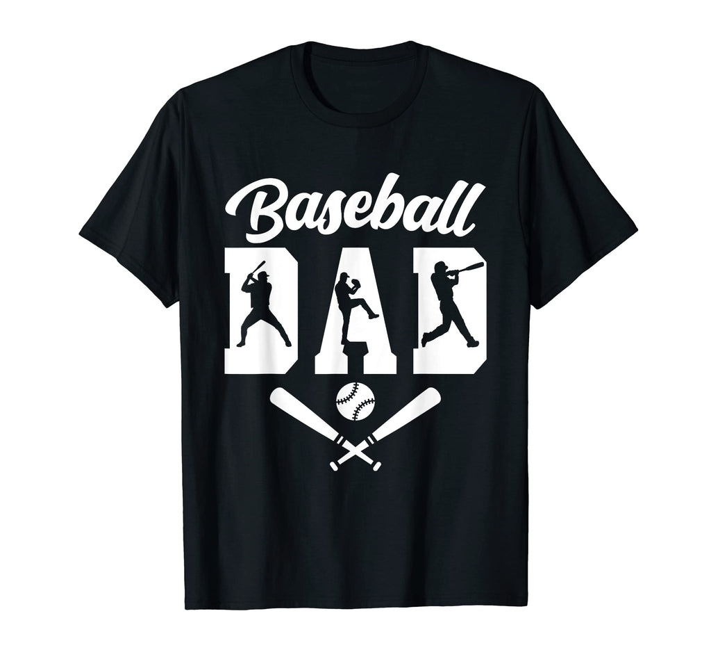 Mens Baseball Dad Fathers Day T-Shirt - Minimalist Print Men Women - T-Shirt, Sweatshirt, Hoodie