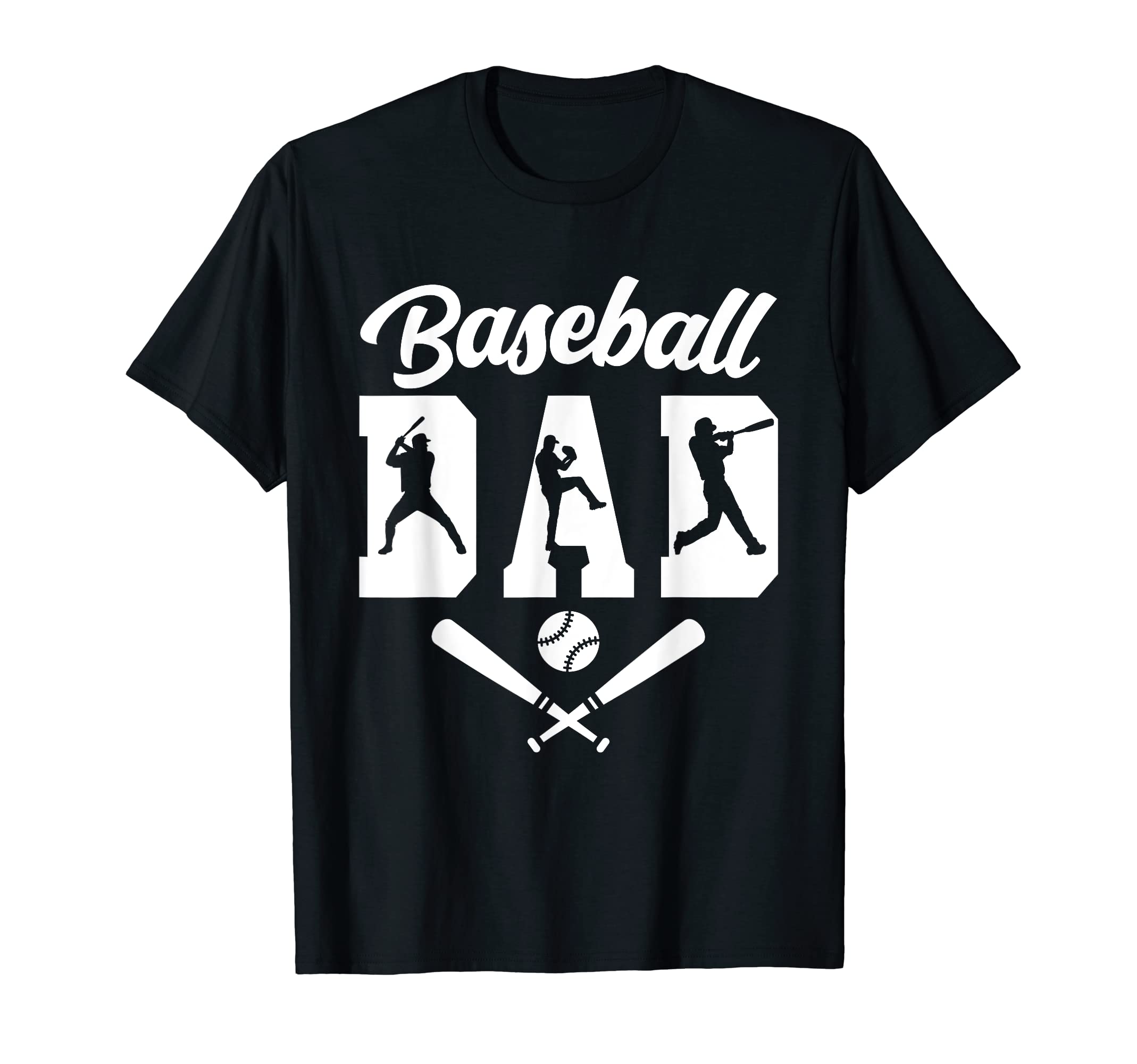 Mens Baseball Dad Fathers Day T-Shirt - Minimalist Print Men Women - T-Shirt, Sweatshirt, Hoodie