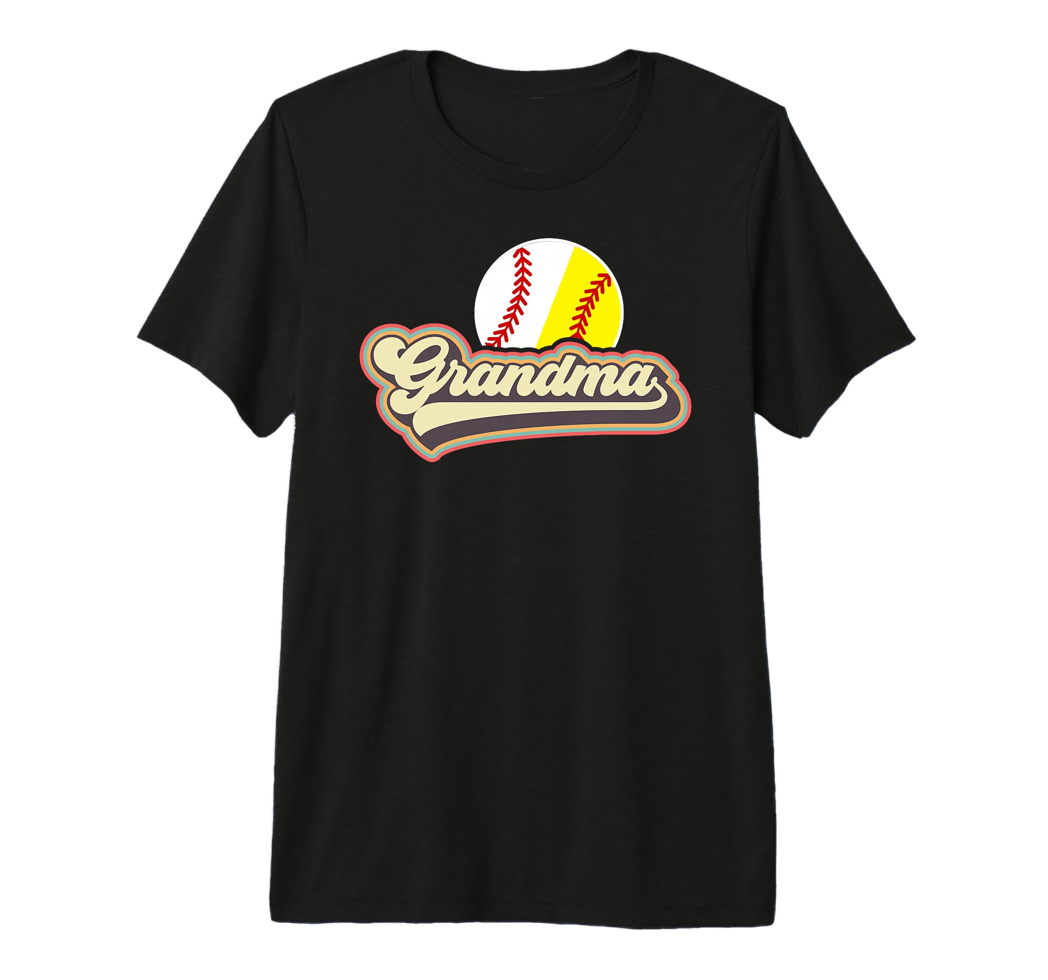 Baseball Softball Grandma Softball T-Shirt - Aesthetic Graphic for Adults - T-Shirt, Sweatshirt, Hoodie