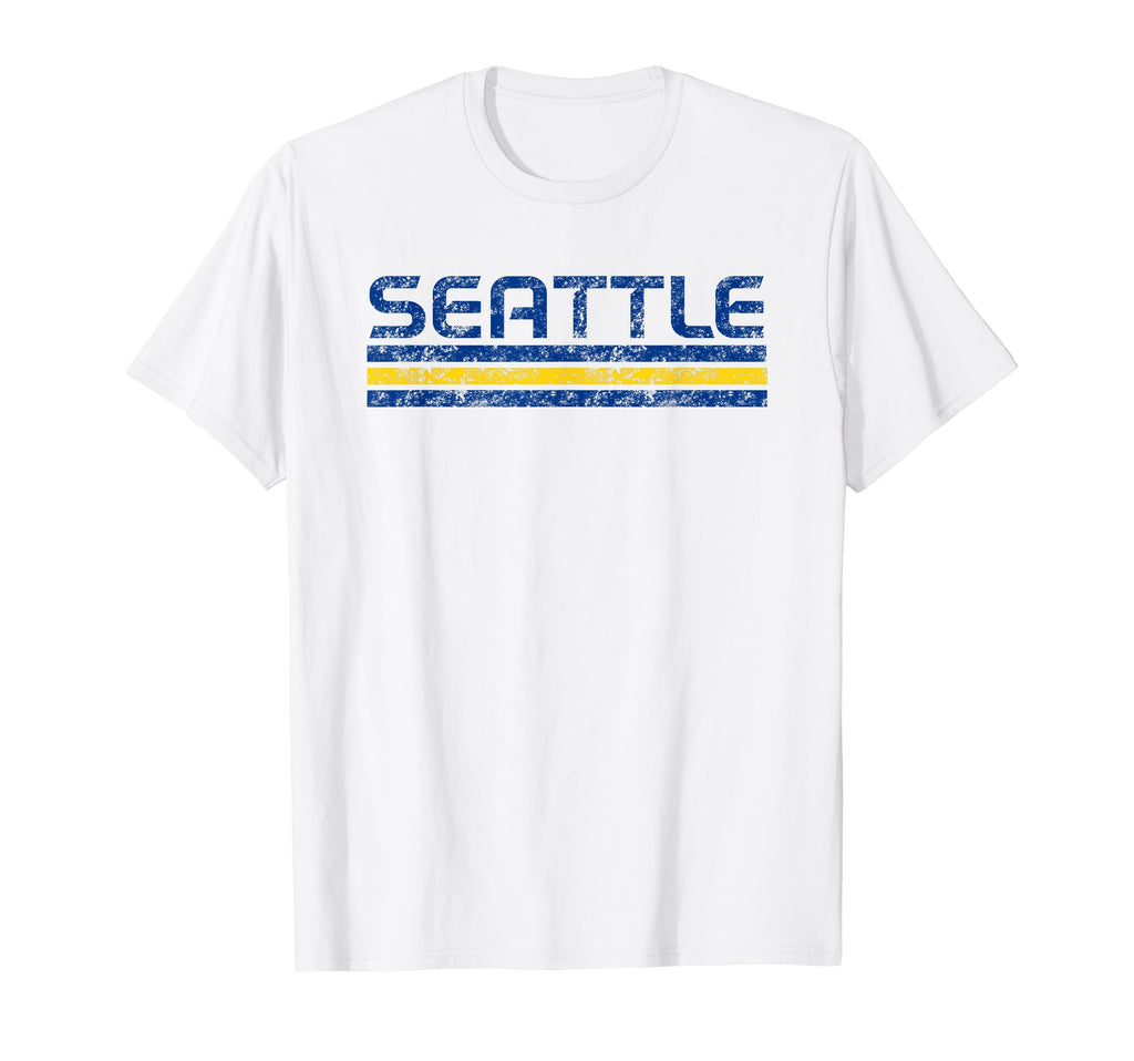 Seattle Washington Weathered Stripe T-Shirt - Unique Graphic for Adults - T-Shirt, Sweatshirt, Hoodie