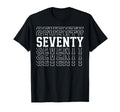 Seventy 70Th Birthday Layered Text 70 T-Shirt - Unique Graphic Men Women - T-Shirt, Sweatshirt, Hoodie
