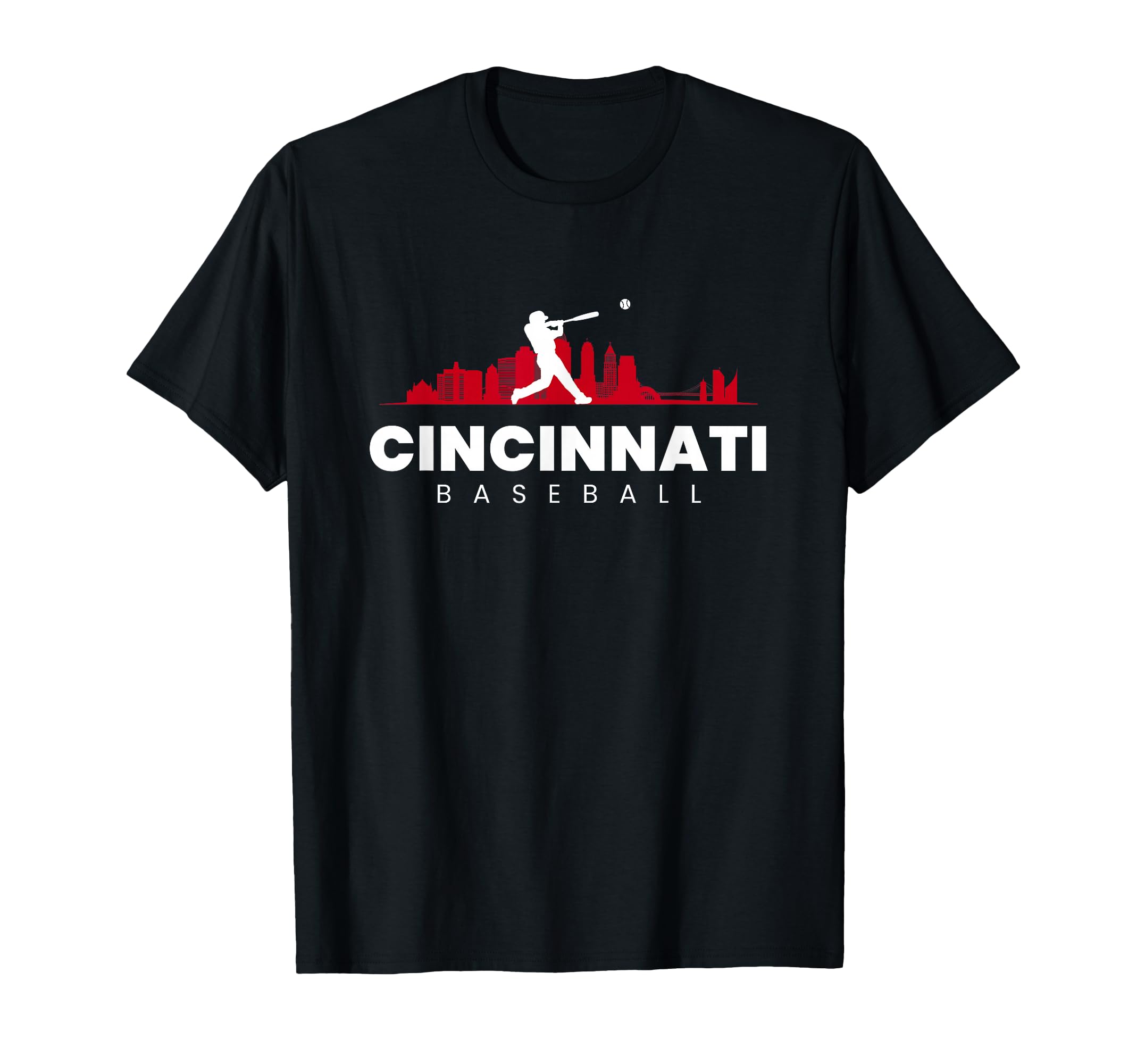Cincinnati Baseball Minimalist Baseball T-Shirt - Trendy Graphic Unisex - T-Shirt, Sweatshirt, Hoodie