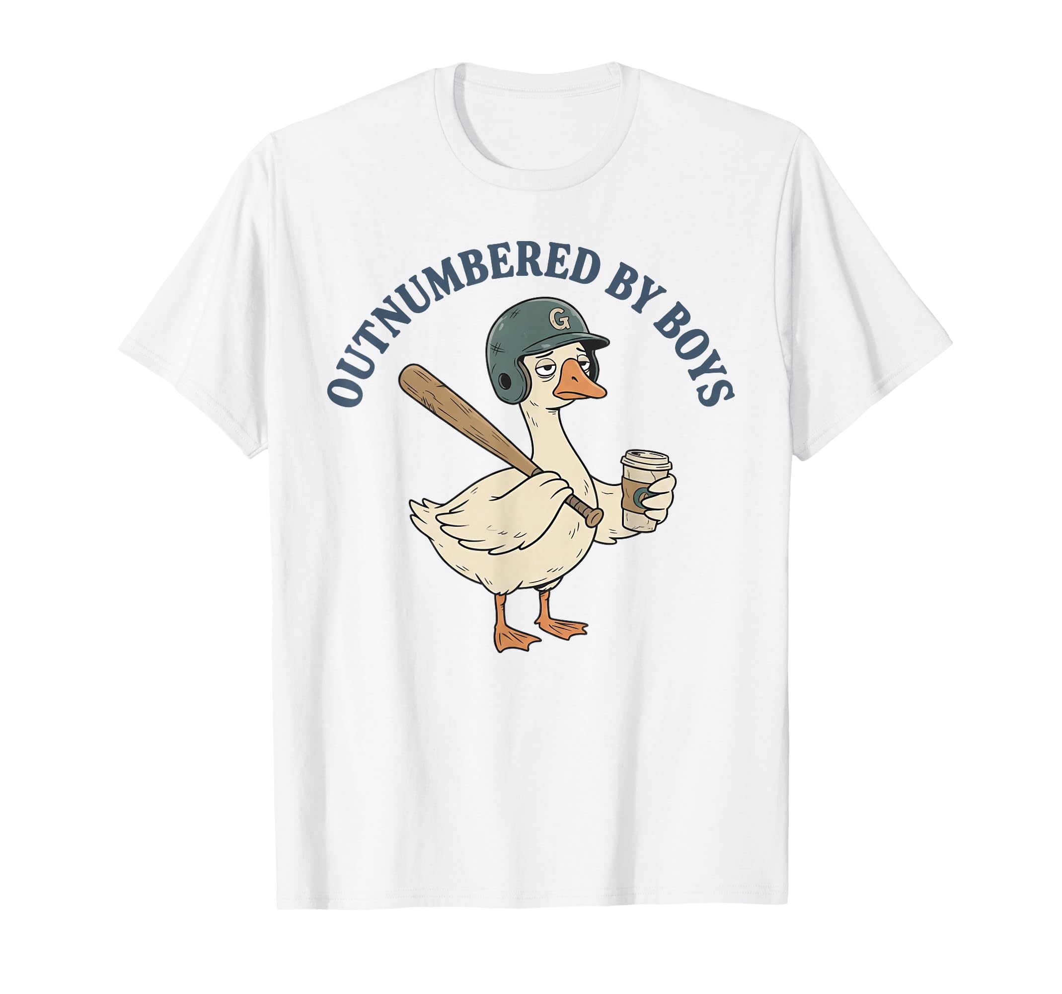 Outnumbered Funny Goose Baseball Mom T-Shirt - Novelty Apparel for Adults - T-Shirt, Sweatshirt, Hoodie