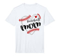 Personalized Baseball Heart Mom T-Shirt - Unique Graphic for Adults - T-Shirt, Sweatshirt, Hoodie