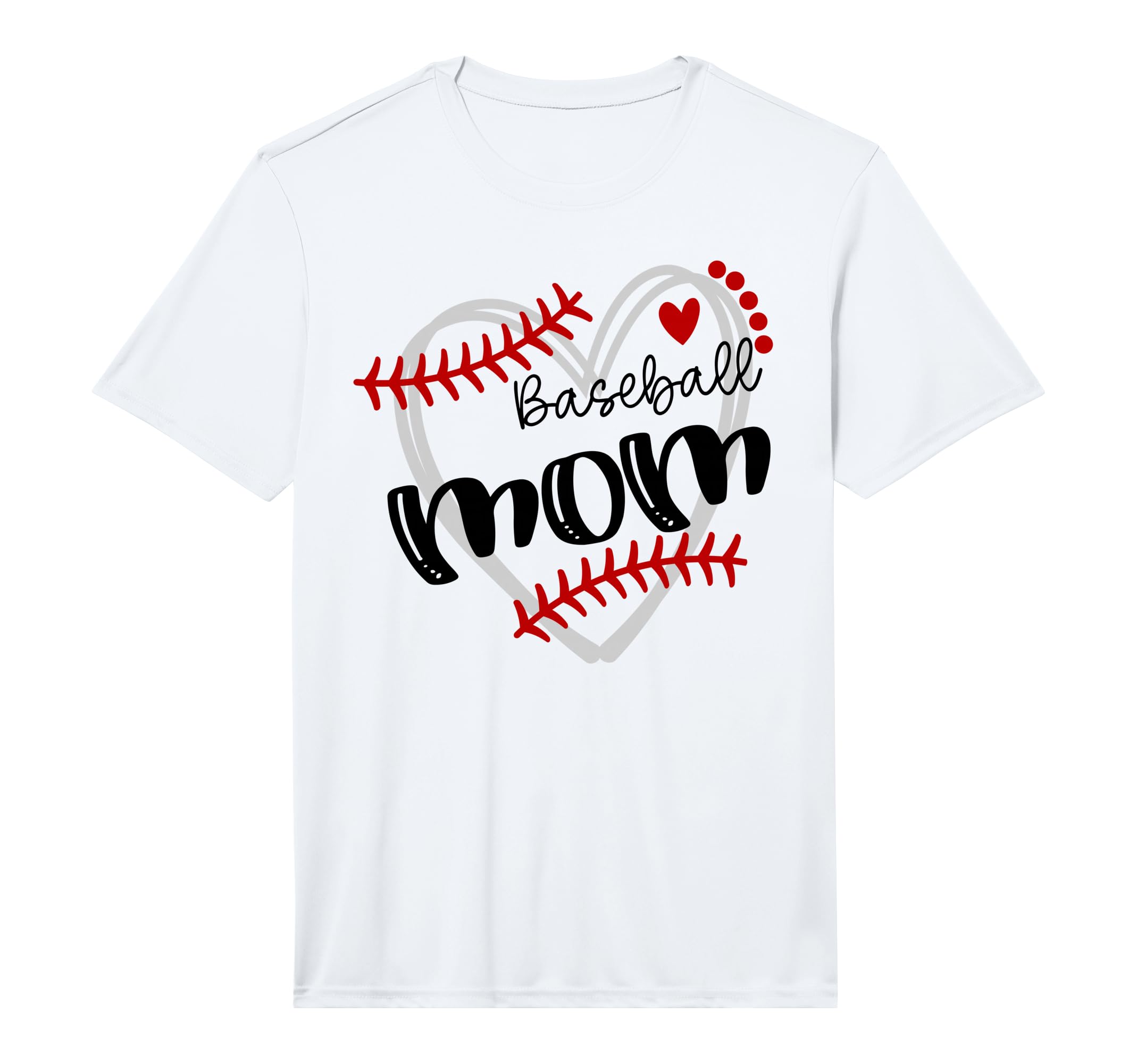 Personalized Baseball Heart Mom T-Shirt - Unique Graphic for Adults - T-Shirt, Sweatshirt, Hoodie