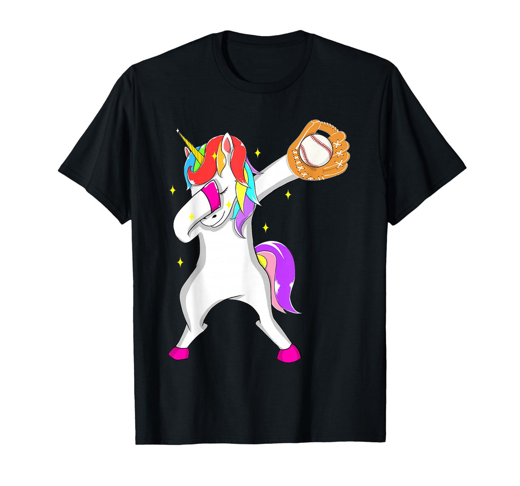 Softball Player Team Dabbing Unicorn T-Shirt - Graphic Print for Adults - T-Shirt, Sweatshirt, Hoodie