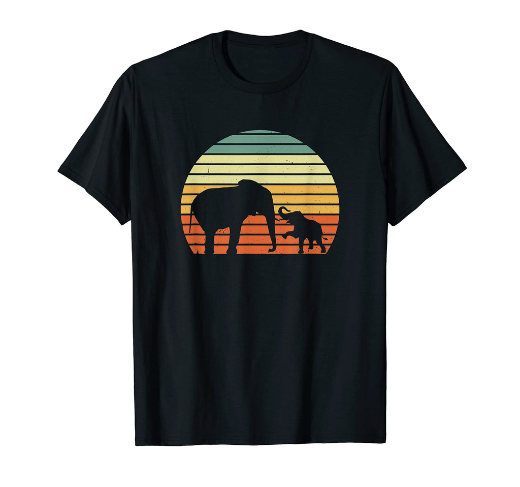 Elephant Sunset Colors Silhouette T-Shirt - Novelty Apparel Unisex - T-Shirt, Sweatshirt, Hoodie