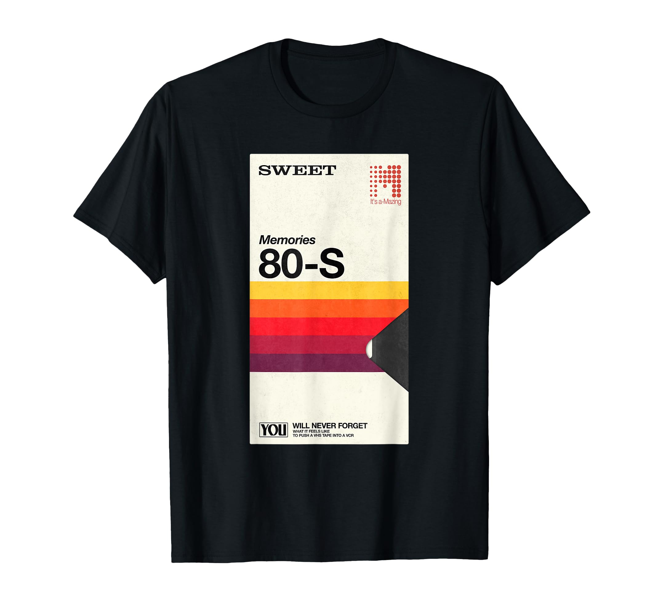 Never Forget Vhs Vcr Video Cassette T-Shirt - Minimalist Print for Adults - T-Shirt, Sweatshirt, Hoodie